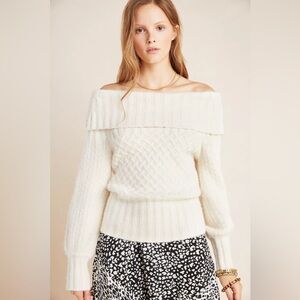 Anthropologie Margo Off-The-Shoulder Sweater